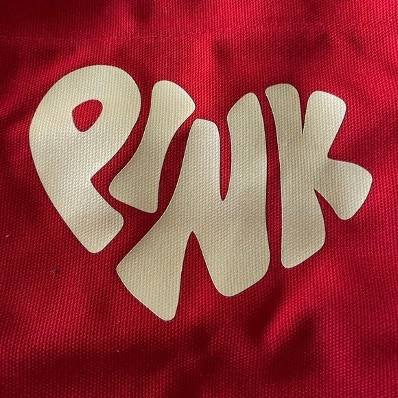 NWT-PINK-VICTORIAS SECRET-RED CANVAS TOTE BAG - Picture 3 of 3